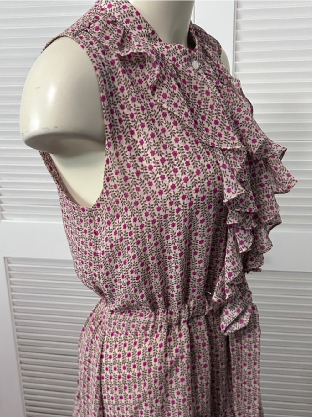 MISA Los Angeles Julez Floral Chiffon Tiered Ruffle Maxi Dress Medium - Picture 6 of 11